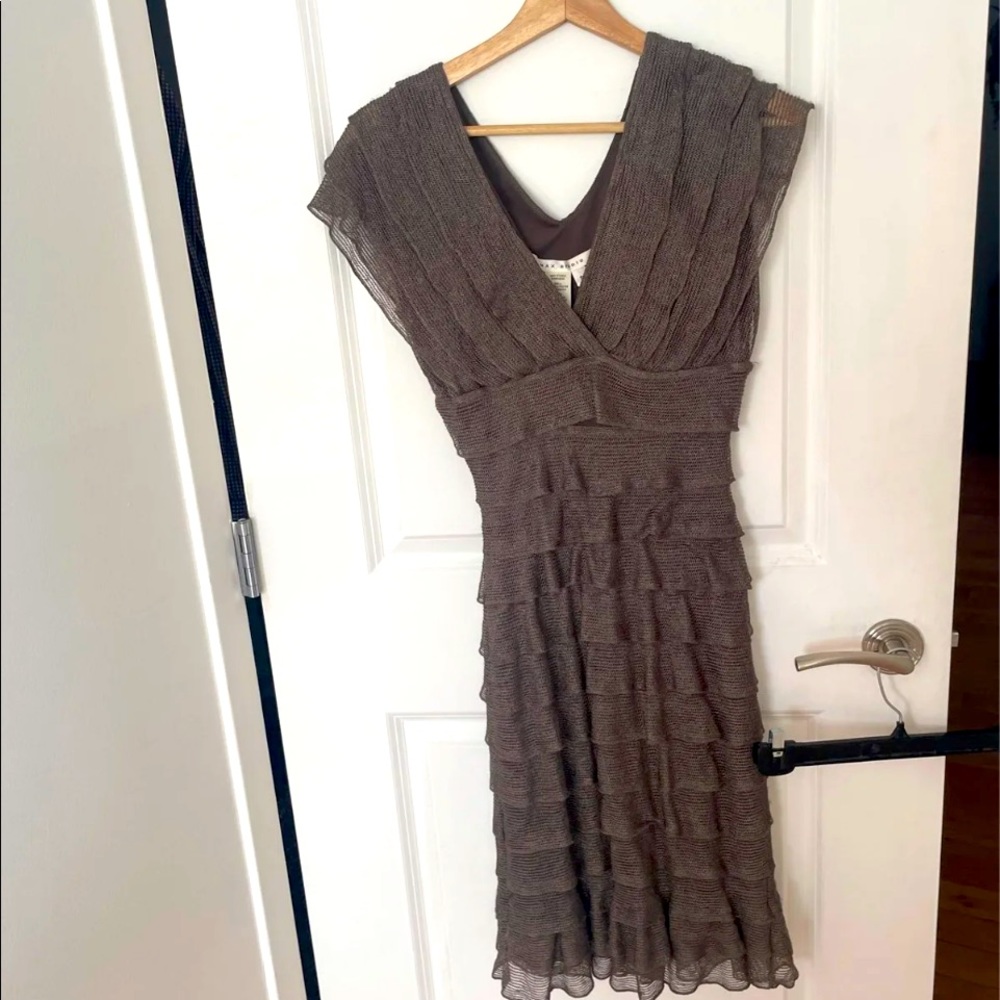 Max Studio Ruffle knit dress